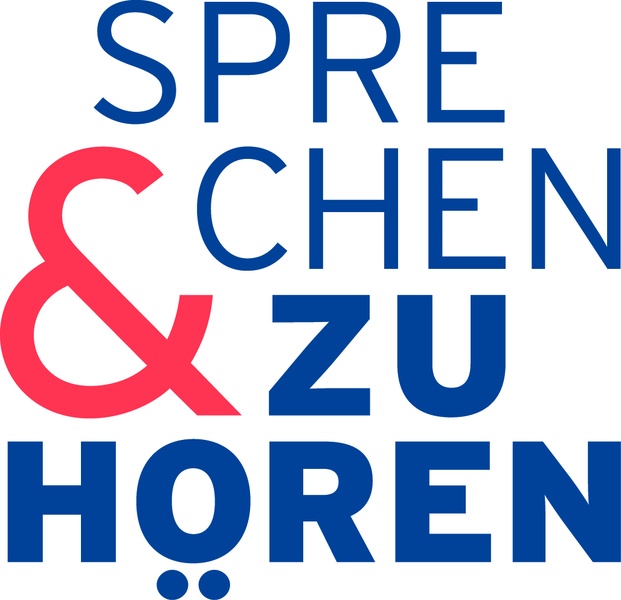 Logo mit Text "Sprechen & Zuhören"