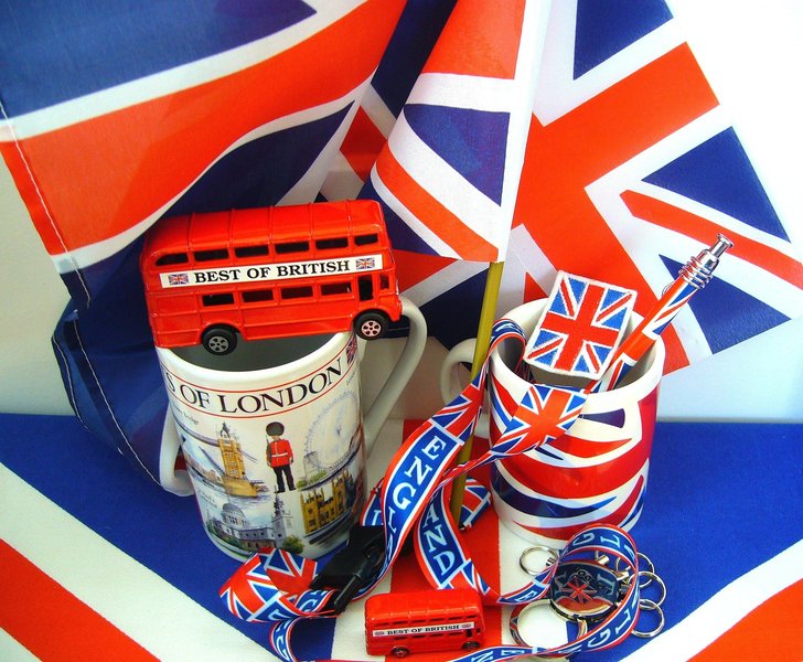 Britische Souvenirs mit dem Union Jack